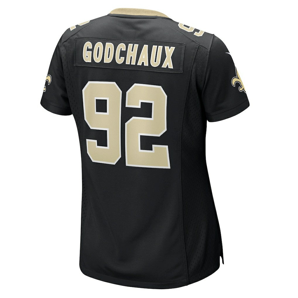 Davon Godchaux New Orleans Saints Women's Team Game Jersey - Black outlet