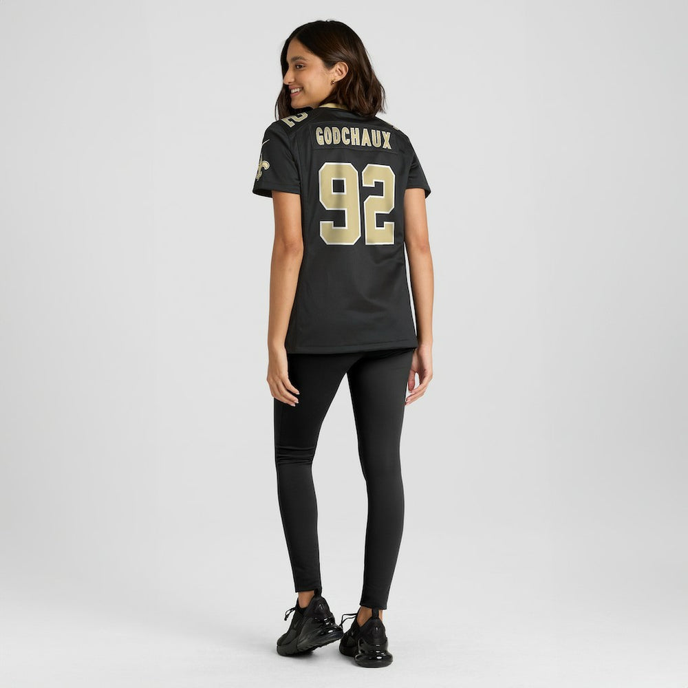 Davon Godchaux New Orleans Saints Women's Team Game Jersey - Black outlet