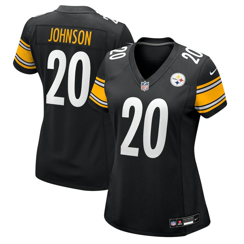 Kaleb Johnson Pittsburgh Steelers Women's Team Game Jersey - Black cheap