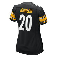 Kaleb Johnson Pittsburgh Steelers Women's Team Game Jersey - Black cheap