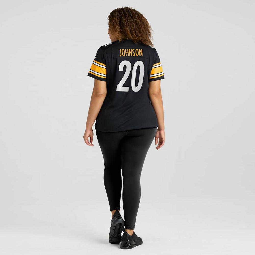 Kaleb Johnson Pittsburgh Steelers Women's Team Game Jersey - Black cheap