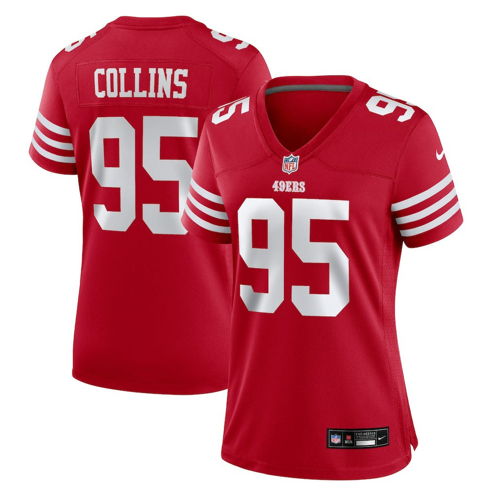Alfred Collins San Francisco 49ers Women's Team Game Jersey - Scarlet on sale