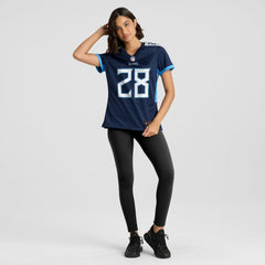 Kalel Mullings Tennessee Titans Women's Team Game Jersey - Navy online