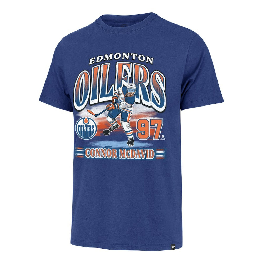Connor McDavid Edmonton Oilers '47 Franklin Player Name & Number T-Shirt - Royal T-shirts