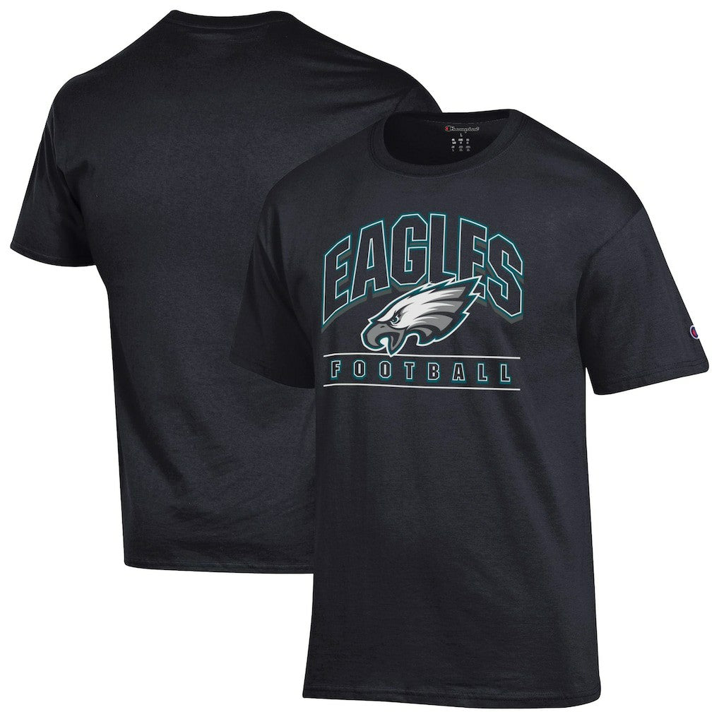 Philadelphia Eagles Champion Football T-Shirt - Black outlet
