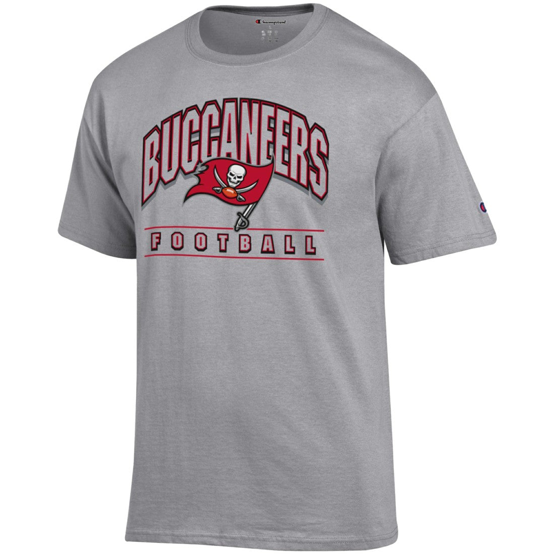 Tampa Bay Buccaneers Champion Football T-Shirt - Heather Gray discount