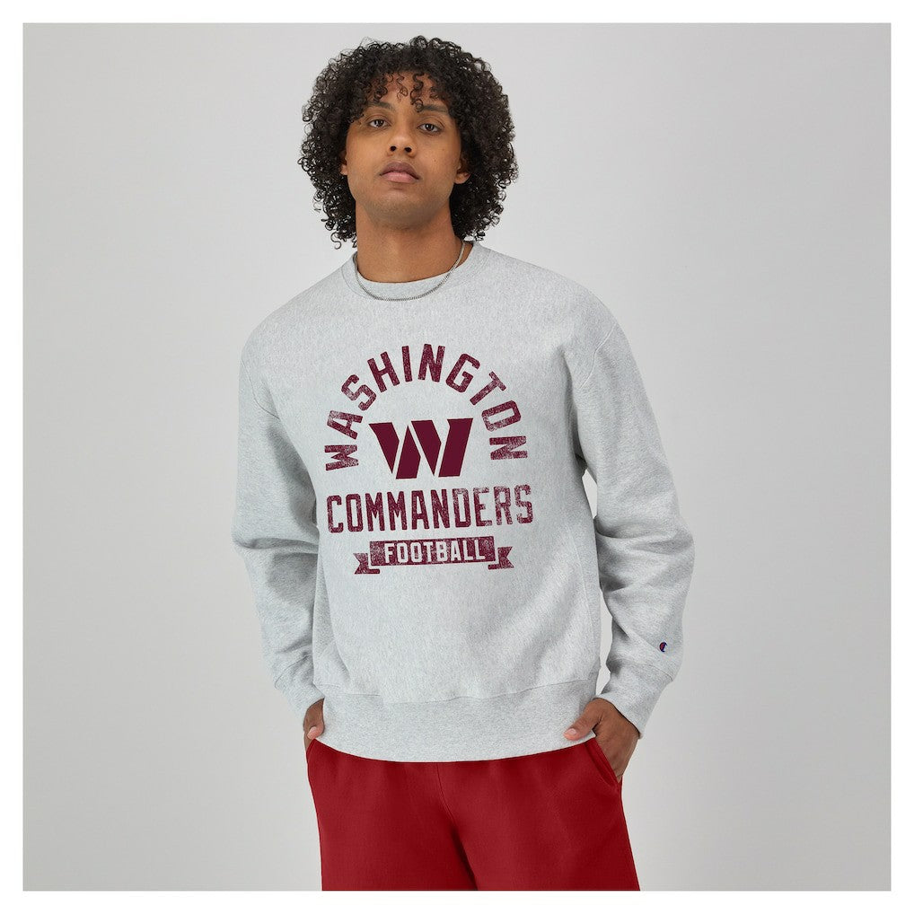 Washington Commanders Champion Reverse Weave Fleece Pullover Sweatshirt - Heather Gray cheap