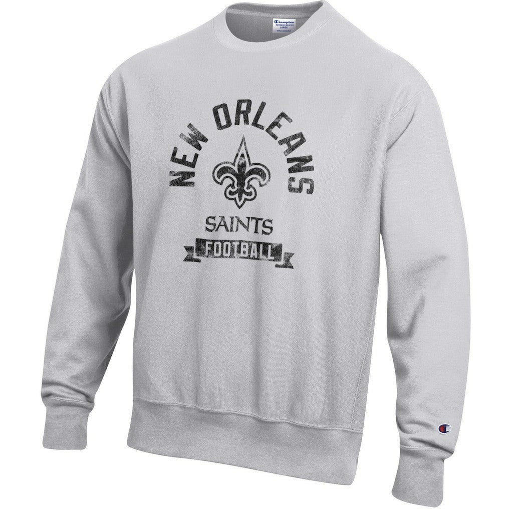 New Orleans Saints Champion Reverse Weave Fleece Pullover Sweatshirt - Heather Gray outlet