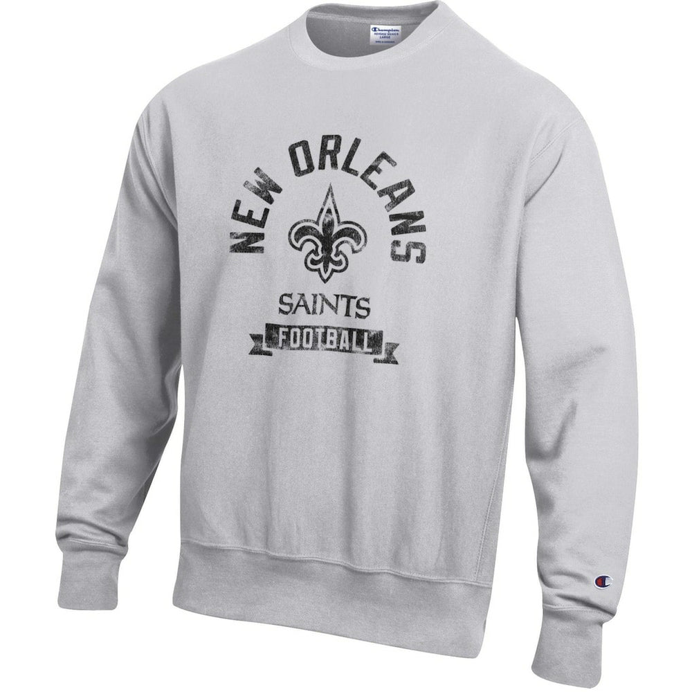 New Orleans Saints Champion Reverse Weave Fleece Pullover Sweatshirt - Heather Gray outlet