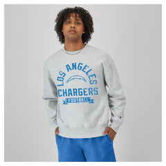 Los Angeles Chargers Champion Reverse Weave Fleece Pullover Sweatshirt - Heather Gray for sale