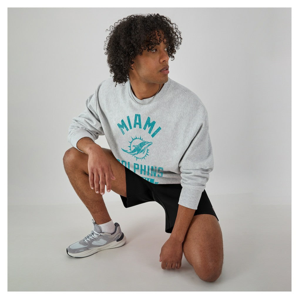 Miami Dolphins Champion Reverse Weave Fleece Pullover Sweatshirt - Heather Gray on sale
