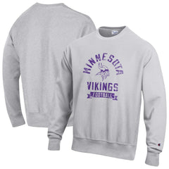 Minnesota Vikings Champion Reverse Weave Fleece Pullover Sweatshirt - Heather Gray for sale