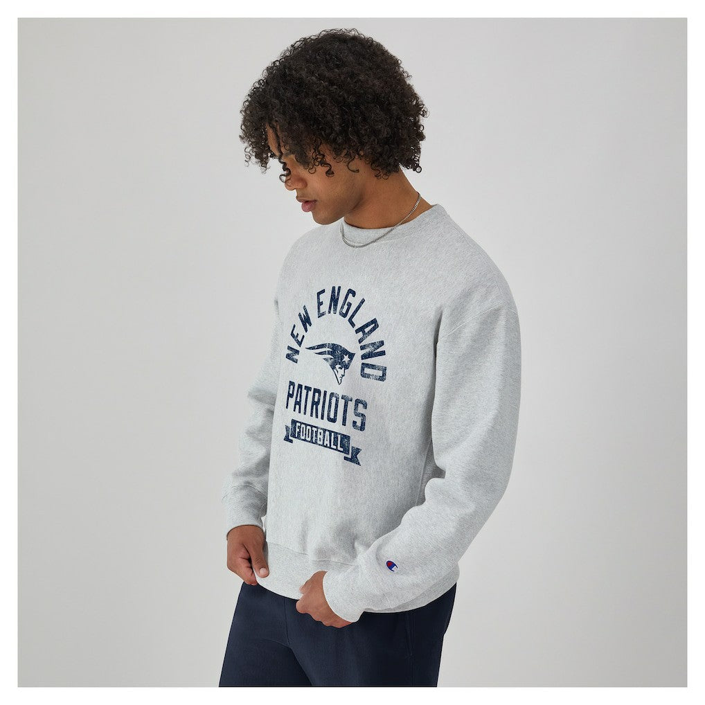 New England Patriots Champion Reverse Weave Fleece Pullover Sweatshirt - Heather Gray sale