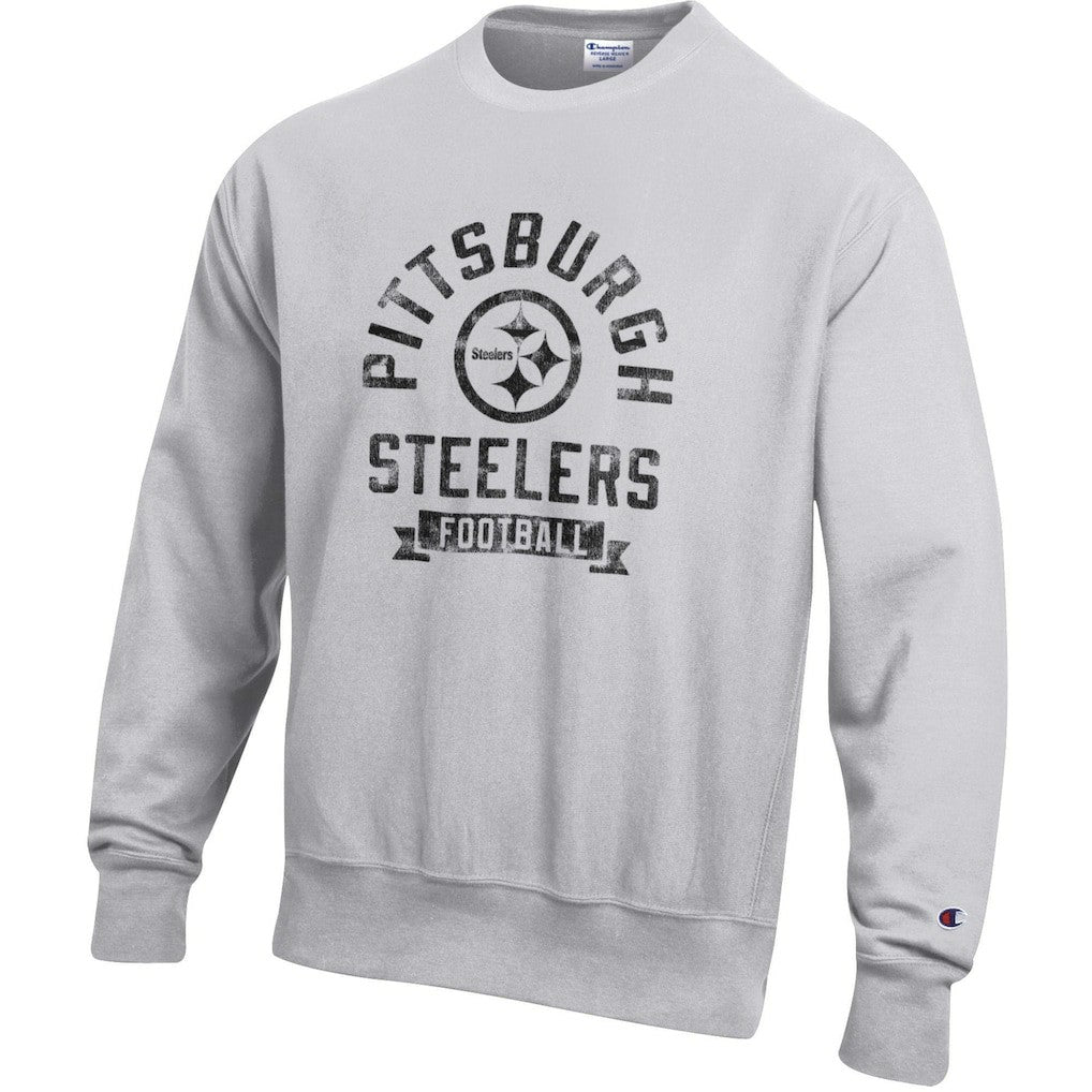 Pittsburgh Steelers Champion Reverse Weave Fleece Pullover Sweatshirt - Heather Gray cheap