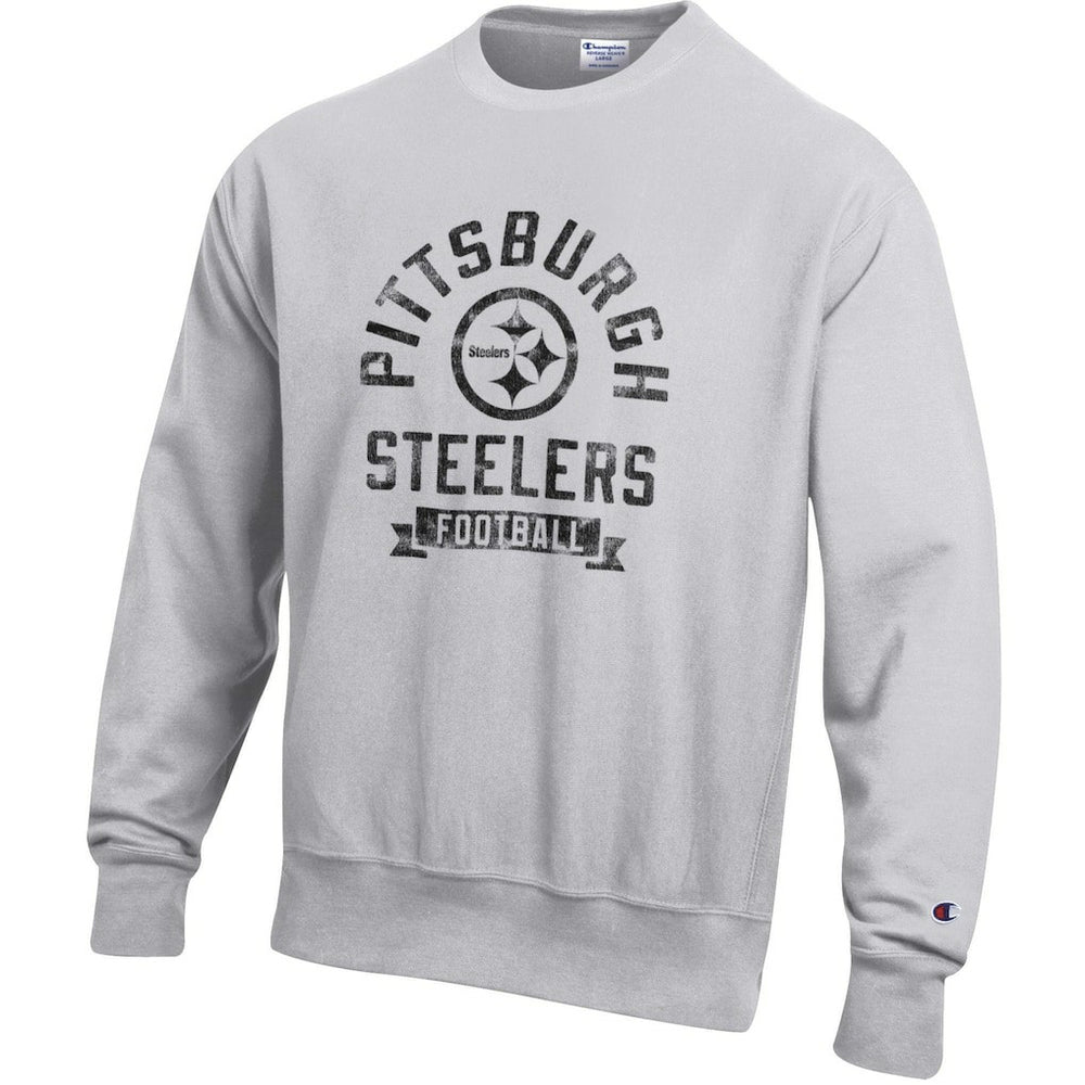 Pittsburgh Steelers Champion Reverse Weave Fleece Pullover Sweatshirt - Heather Gray cheap