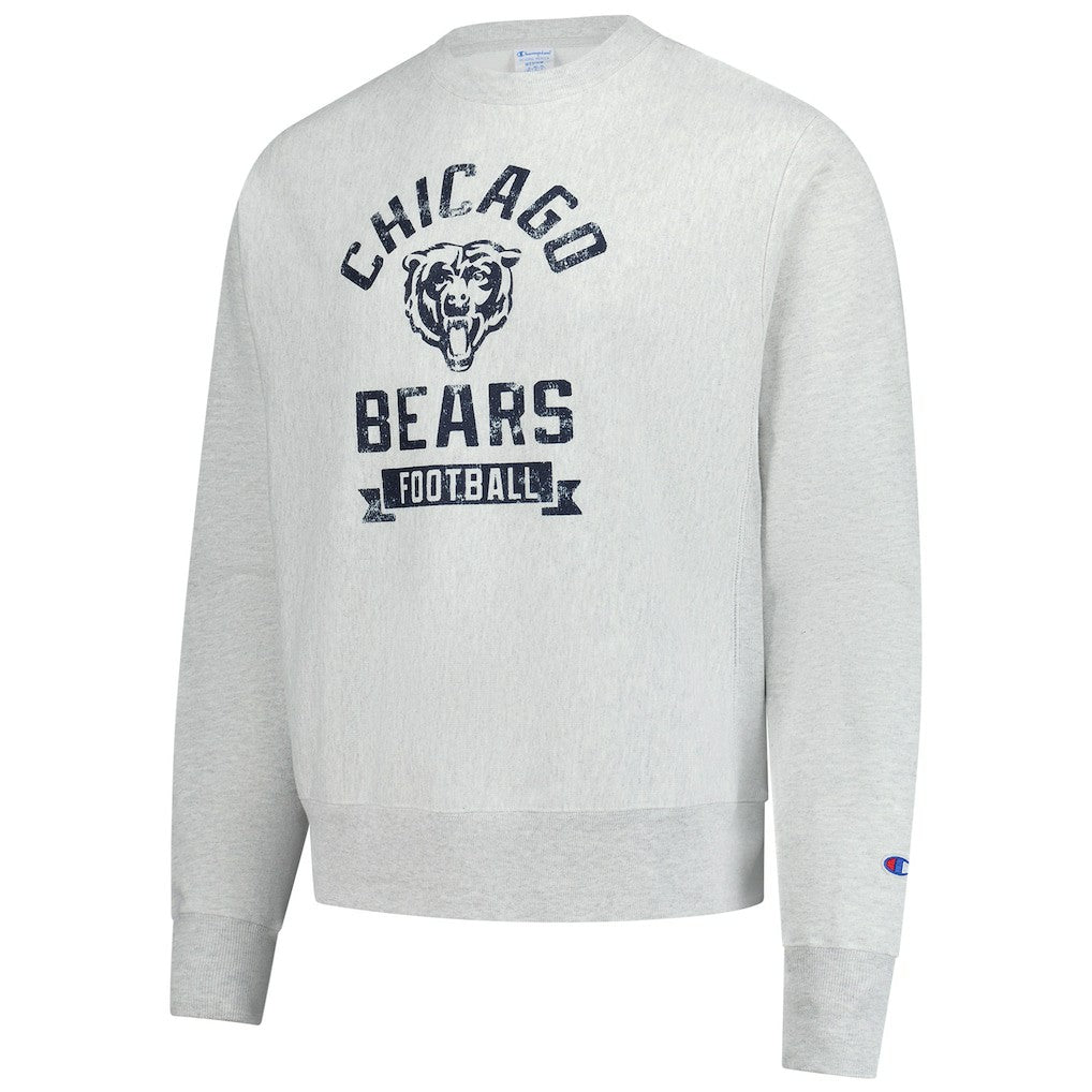 Chicago Bears Champion Reverse Weave Fleece Pullover Sweatshirt - Heather Gray on sale