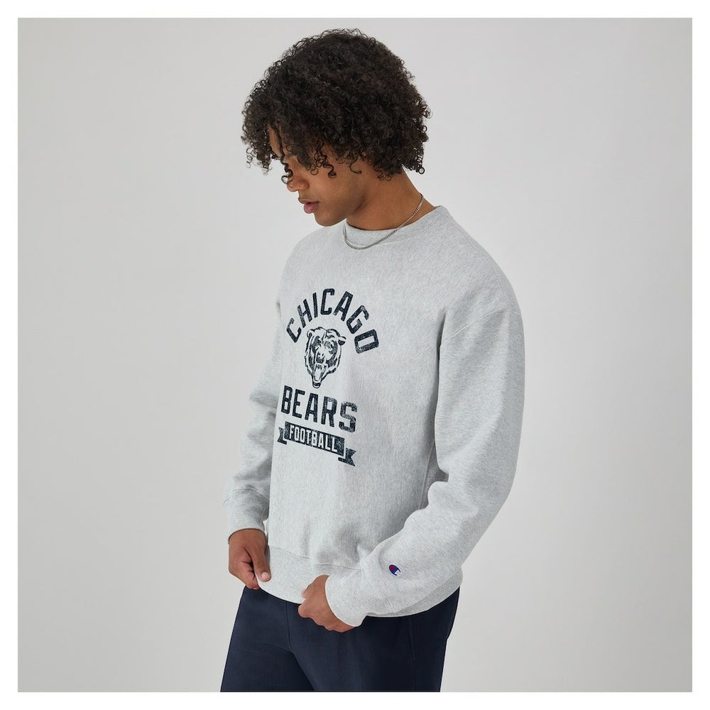 Chicago Bears Champion Reverse Weave Fleece Pullover Sweatshirt - Heather Gray on sale