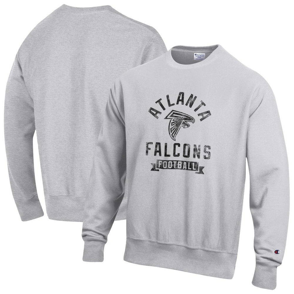 Atlanta Falcons Champion Reverse Weave Fleece Pullover Sweatshirt - Heather Gray on sale