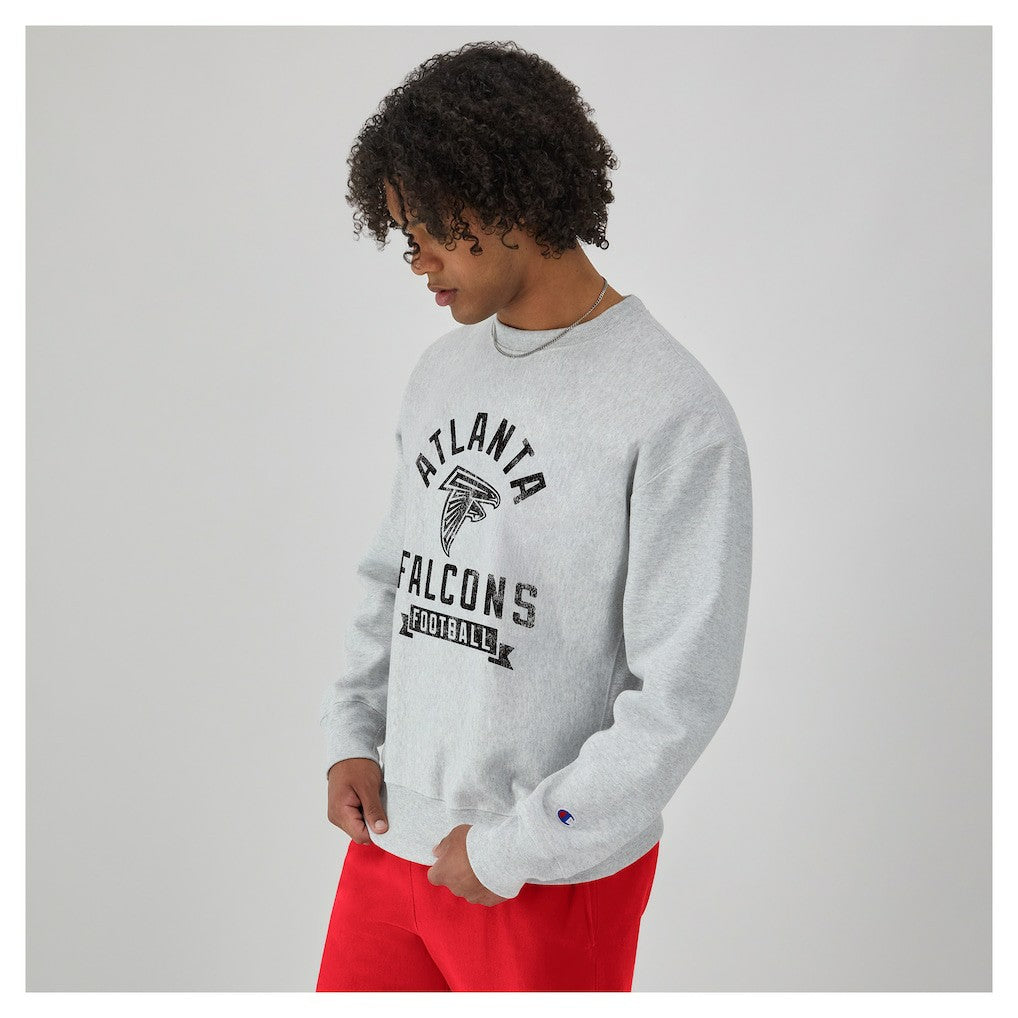 Atlanta Falcons Champion Reverse Weave Fleece Pullover Sweatshirt - Heather Gray on sale