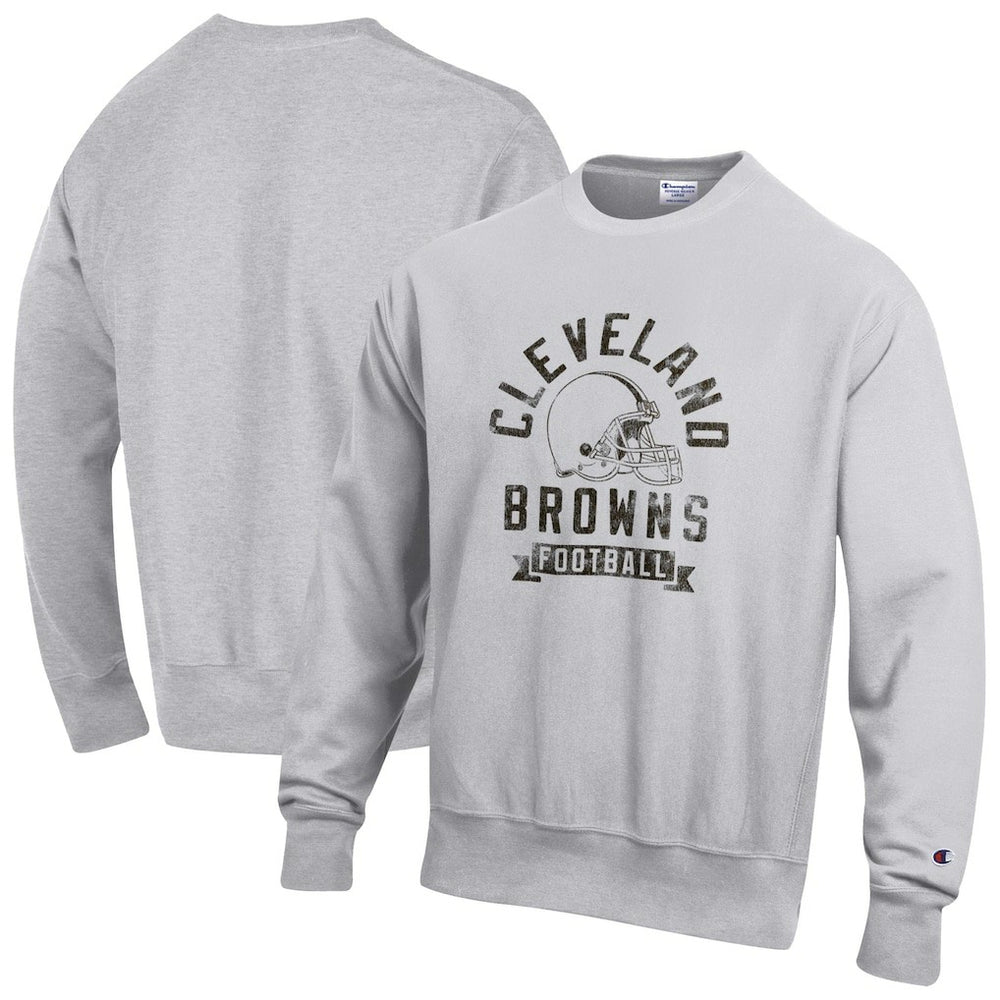 Cleveland Browns Champion Reverse Weave Fleece Pullover Sweatshirt - Heather Gray sale