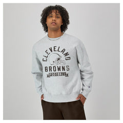 Cleveland Browns Champion Reverse Weave Fleece Pullover Sweatshirt - Heather Gray sale