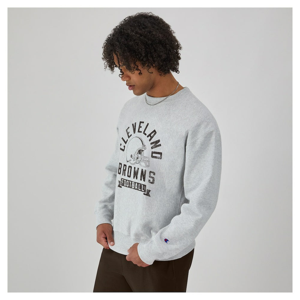 Cleveland Browns Champion Reverse Weave Fleece Pullover Sweatshirt - Heather Gray sale