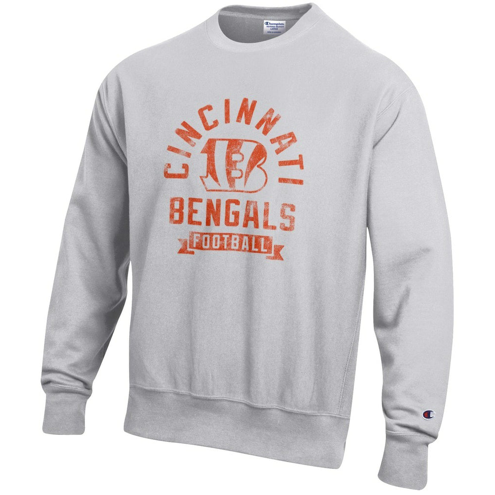 Cincinnati Bengals Champion Reverse Weave Fleece Pullover Sweatshirt - Heather Gray cheap
