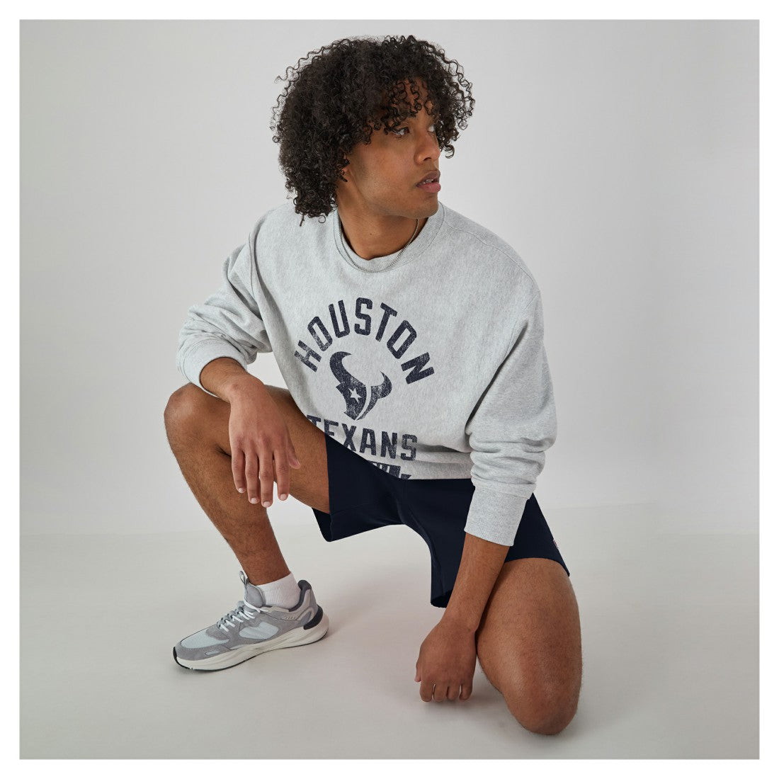 Houston Texans Champion Reverse Weave Fleece Pullover Sweatshirt - Heather Gray sale