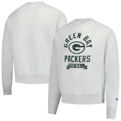 Green Bay Packers Champion Reverse Weave Fleece Pullover Sweatshirt - Heather Gray discount