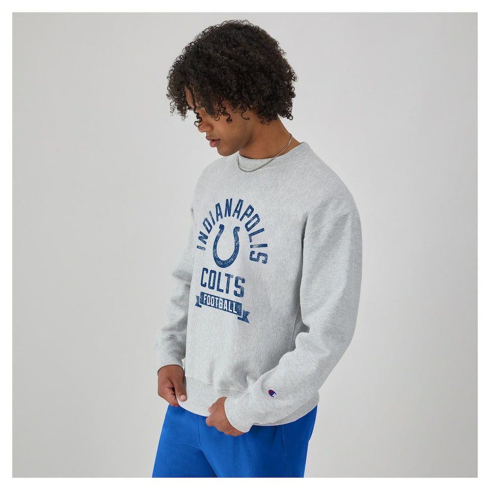 Indianapolis Colts Champion Reverse Weave Fleece Pullover Sweatshirt - Heather Gray sale