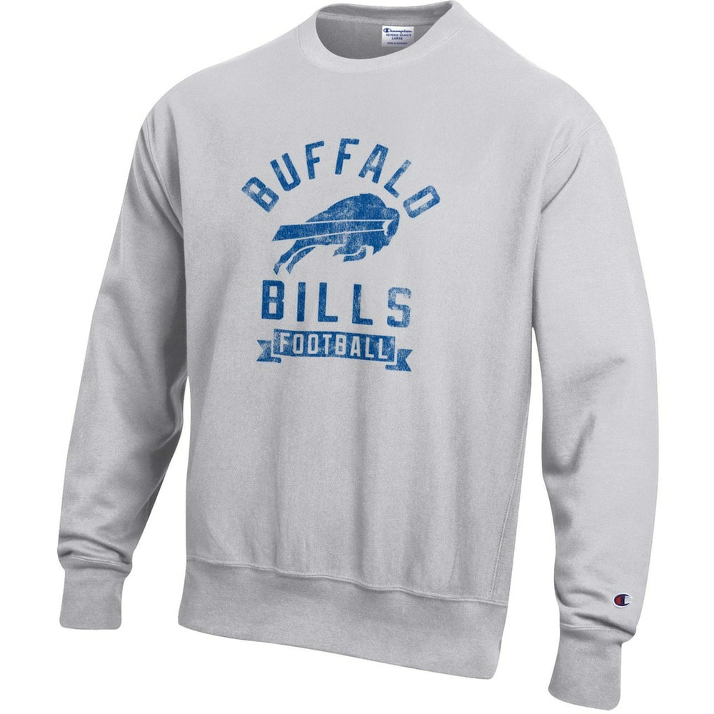 Buffalo Bills Champion Reverse Weave Fleece Pullover Sweatshirt - Heather Gray sale