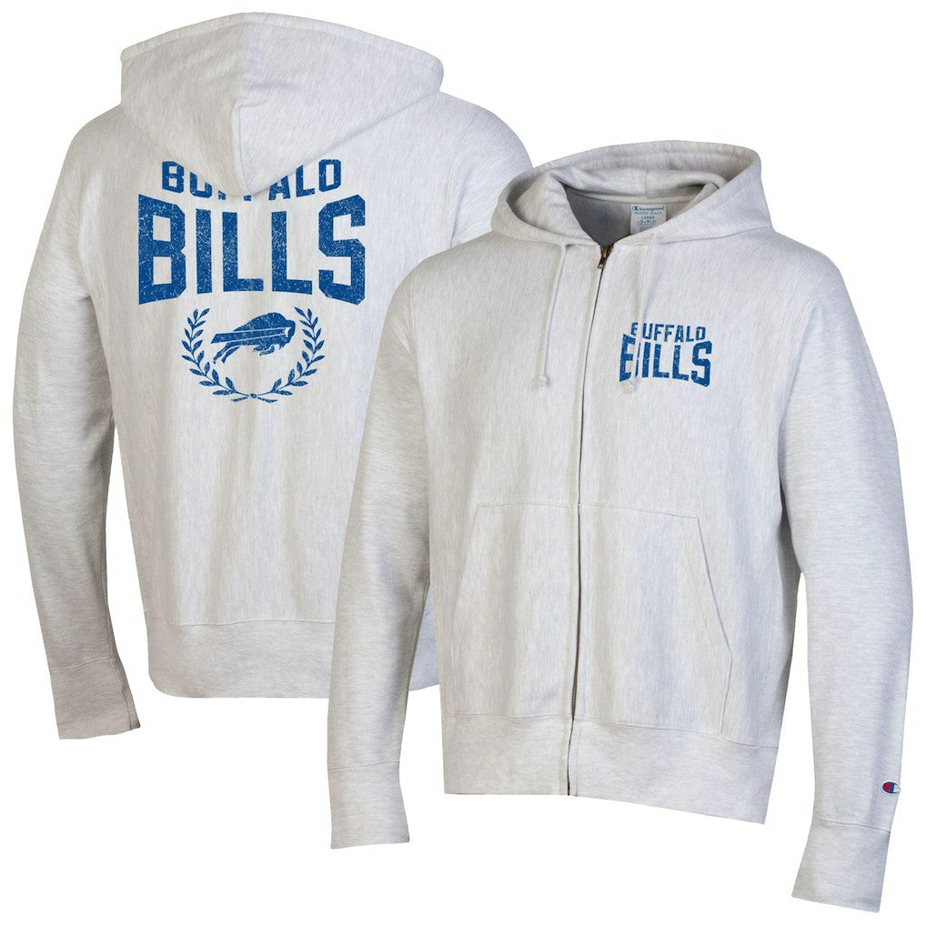 Buffalo Bills Champion Reverse Weave Full-Zip Hoodie - Heather Gray discount