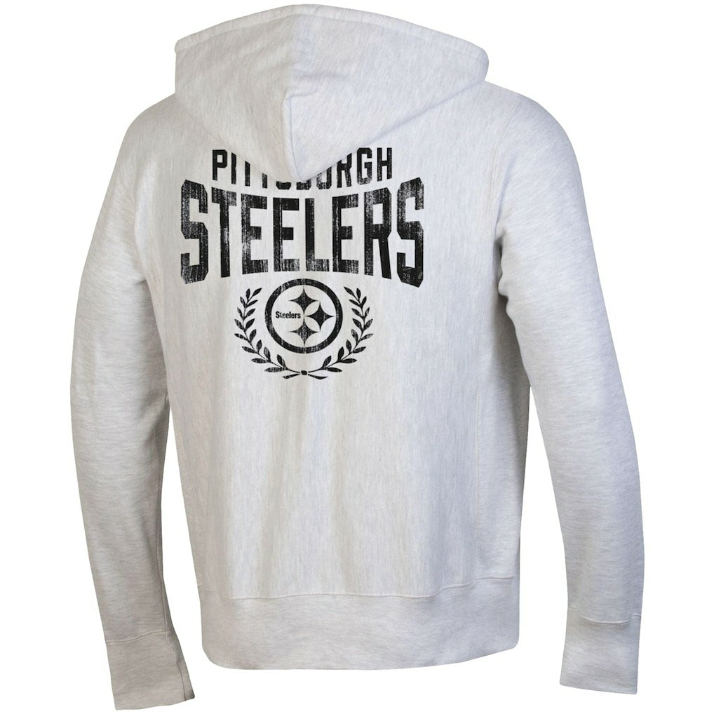 Pittsburgh Steelers Champion Reverse Weave Full-Zip Hoodie - Heather Gray outlet