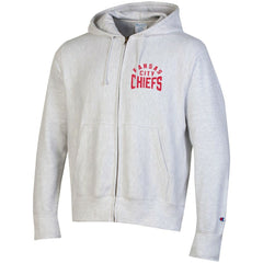 Kansas City Chiefs Champion Reverse Weave Full-Zip Hoodie - Heather Gray for sale