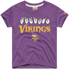Minnesota Vikings Homage Youth Love Sign x ASL 2.0 Tri-Blend T-Shirt - Purple on sale