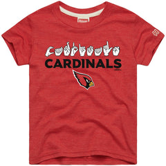 Arizona Cardinals Homage Youth Love Sign x ASL 2.0 Tri-Blend T-Shirt - Cardinal sale