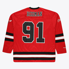Dennis Rodman Chicago Bulls Big & Tall NBA Hockey Jersey - Red for sale