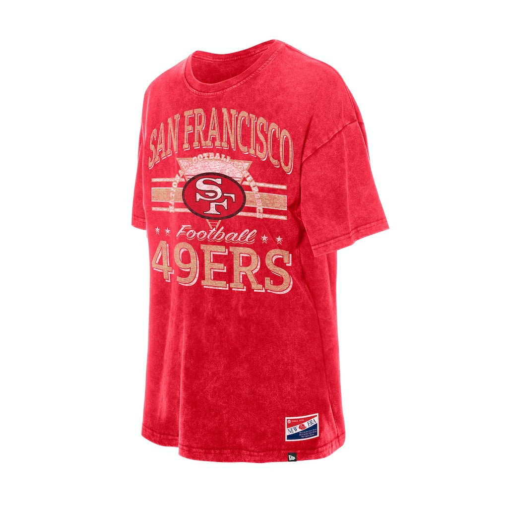 San Francisco 49ers New Era Women's Throwback Oversized T-Shirt - Scarlet for sale