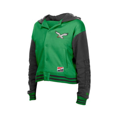Philadelphia Eagles New Era Women's Throwback Full-Snap Hooded Jacket - Kelly Green discount