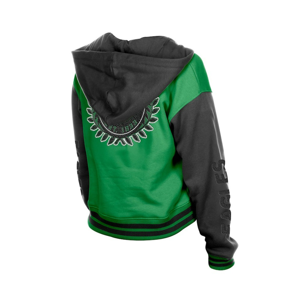 Philadelphia Eagles New Era Women's Throwback Full-Snap Hooded Jacket - Kelly Green discount