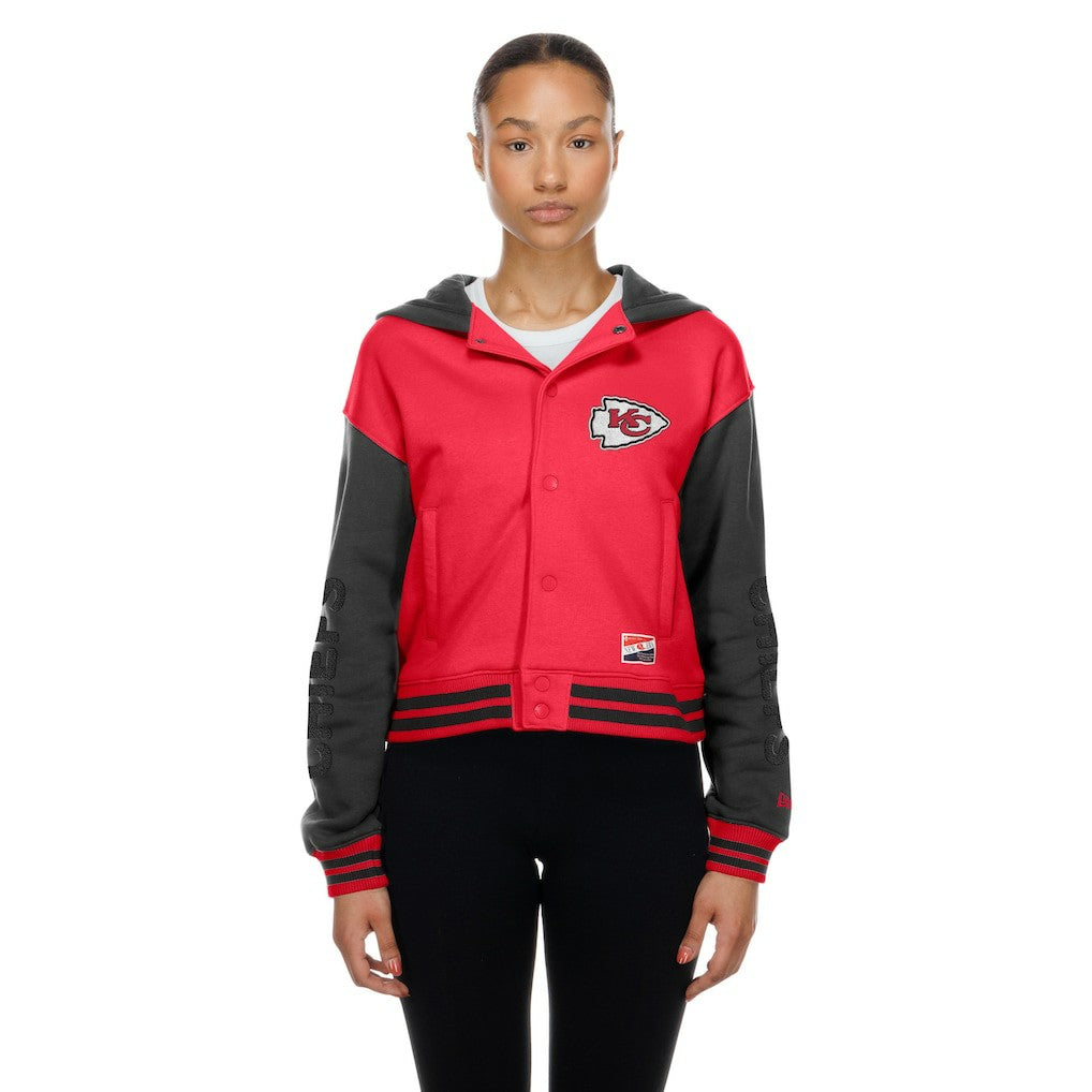 Kansas City Chiefs New Era Women's Throwback Full-Snap Hooded Jacket - Red online