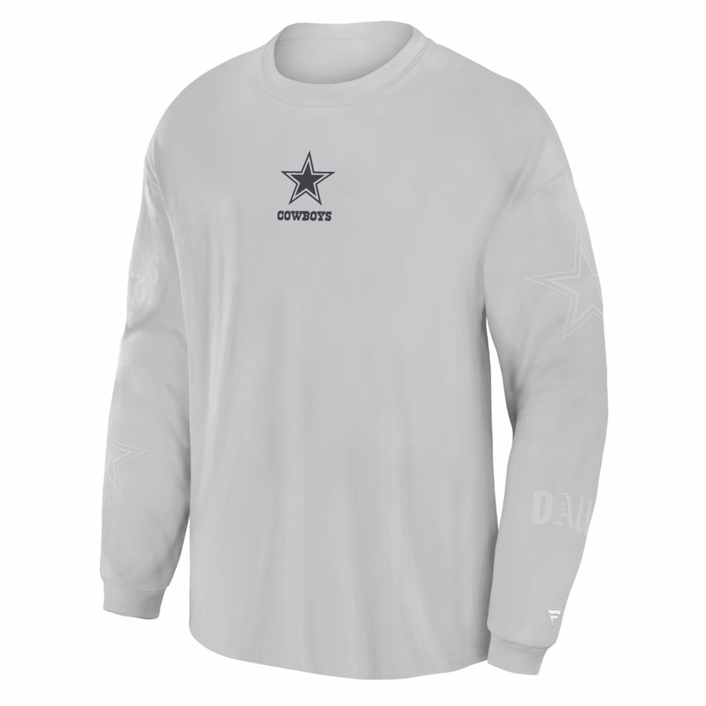 Dallas Cowboys Oversized Type Play Long Sleeve T-Shirt - Gray discount