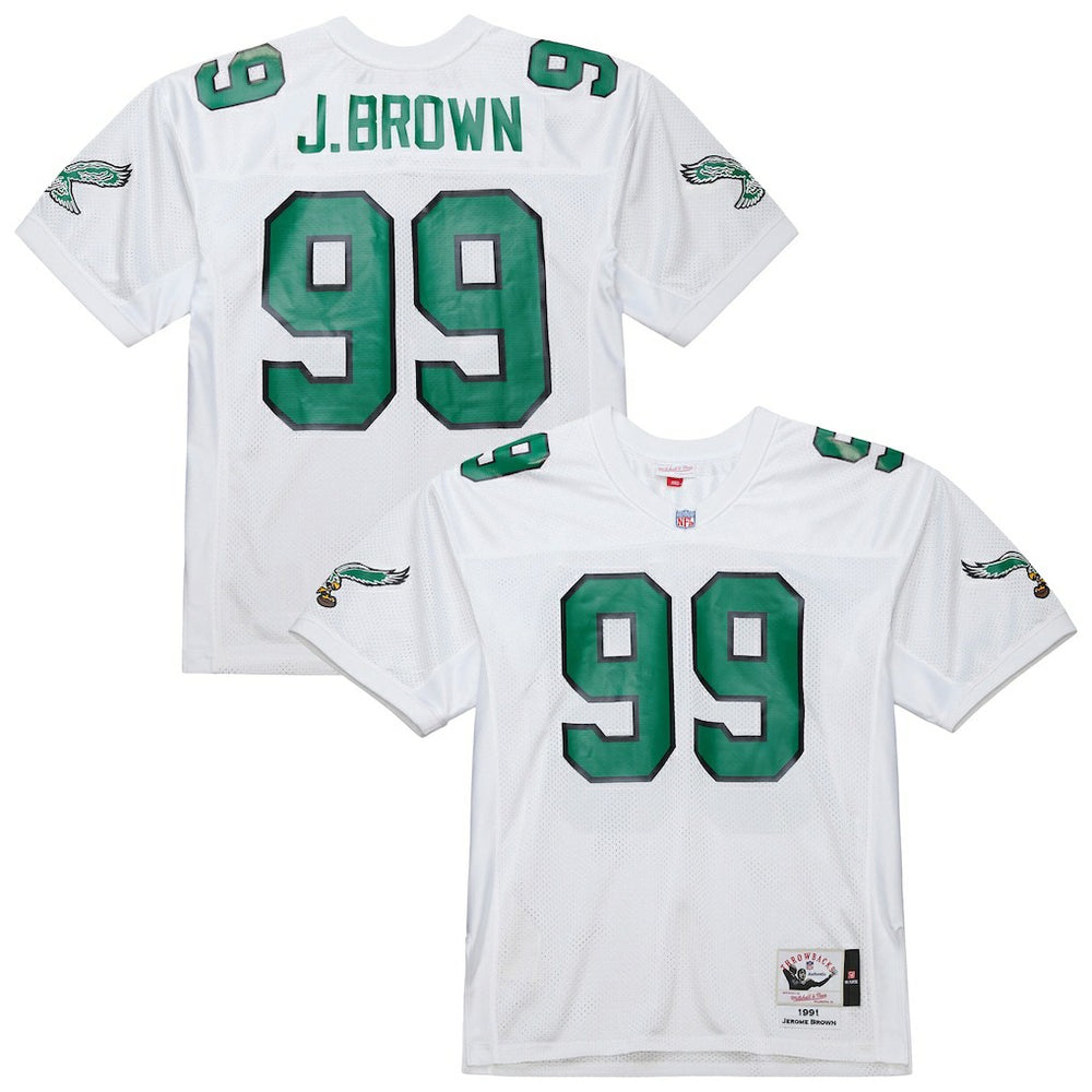 Jerome Brown Philadelphia Eagles 1991 Authentic Throwback Retired Player Jersey - White on sale
