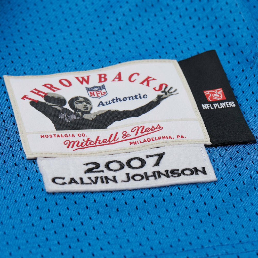 Calvin Johnson Detroit Lions 2007 Authentic Throwback Retired Player Jersey - Blue outlet