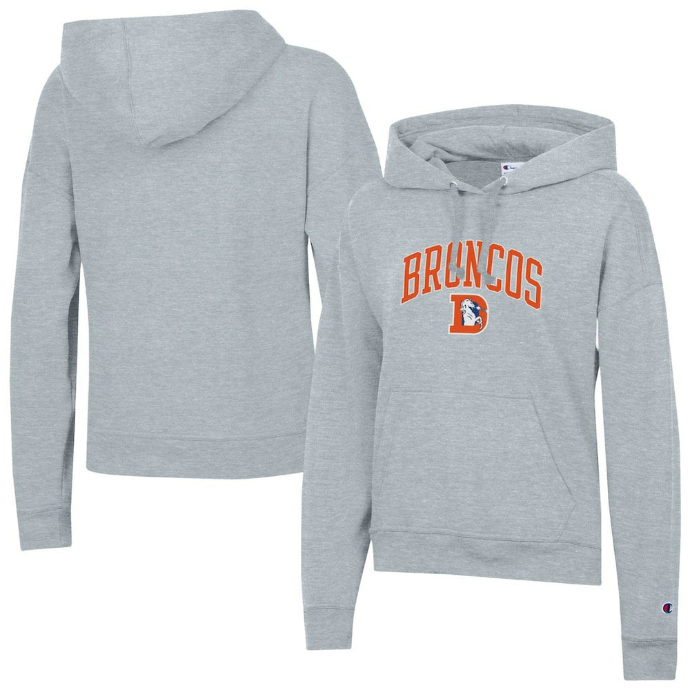 Denver Broncos Champion Women's Powerblend Hoodie - Heather Gray for sale