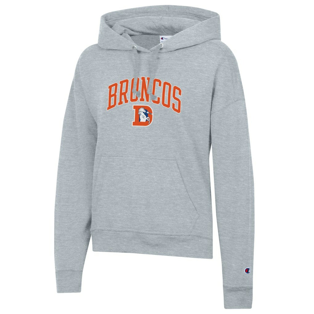 Denver Broncos Champion Women's Powerblend Hoodie - Heather Gray for sale