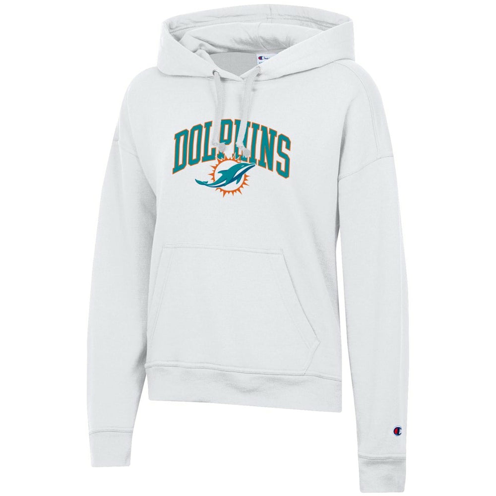Miami Dolphins Champion Women's Powerblend Hoodie - White on sale