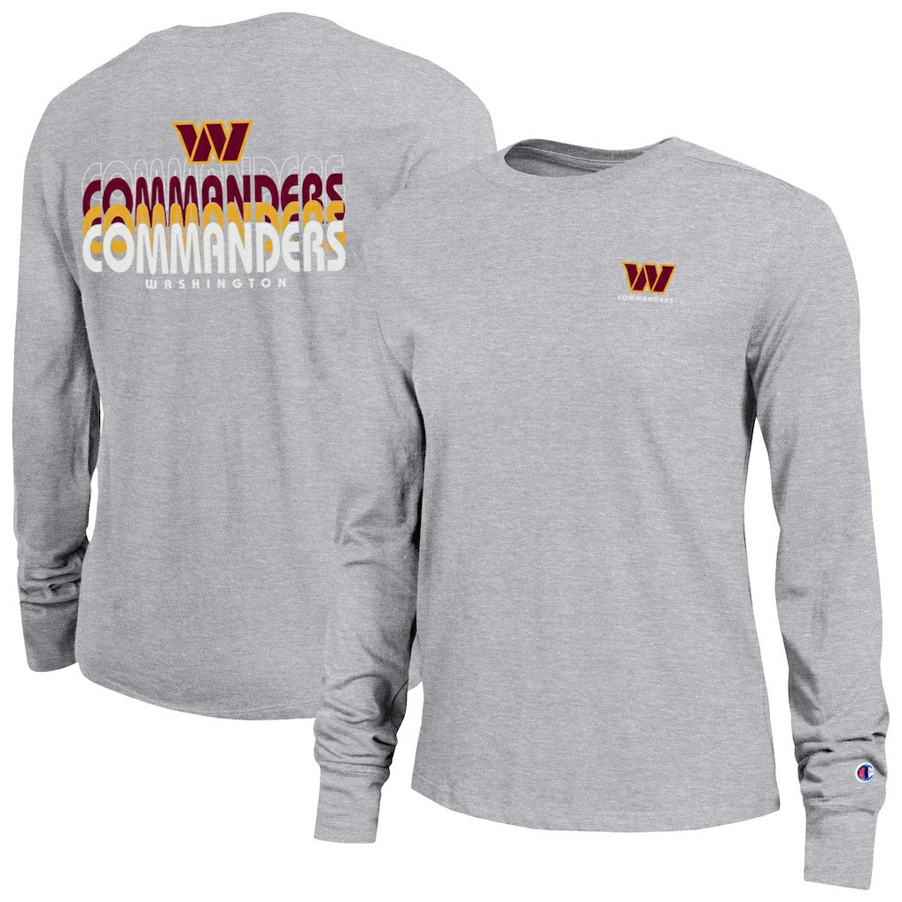 Washington Commanders Champion Women's Core Long-Sleeve T-Shirt - Heather Gray for sale