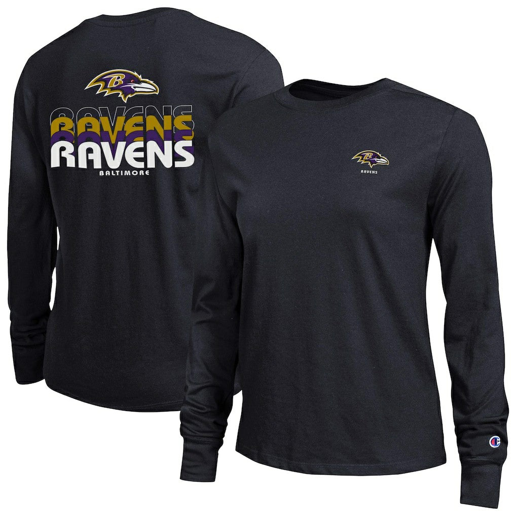 Baltimore Ravens Champion Women's Core Long-Sleeve T-Shirt - Black for sale
