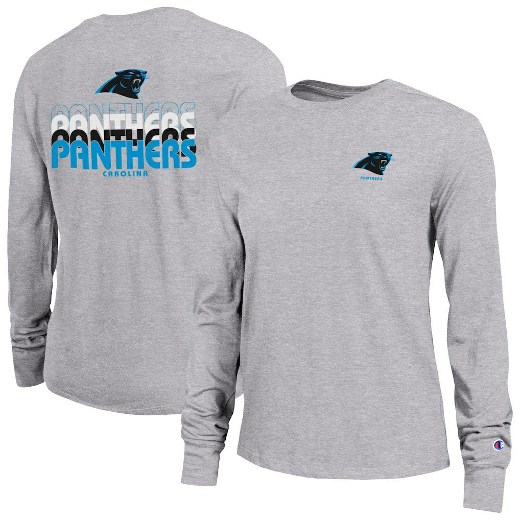 Carolina Panthers Champion Women's Core Long-Sleeve T-Shirt - Heather Gray cheap